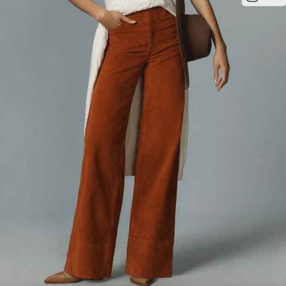 Favorite Daughter Pants - Favorite Daughter Misha Sedona High Rise Wide Leg Courdoroy Pants